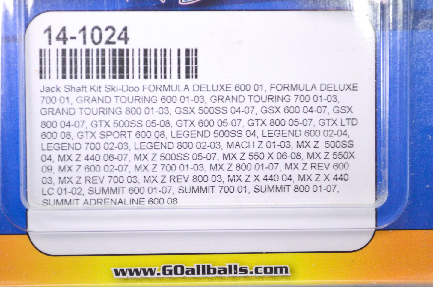 All Balls 14-1024 Ski-Doo Jack Shaft Kit NOS