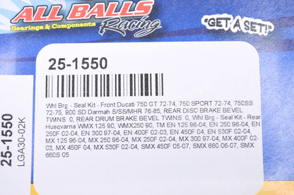 All Balls 25-1550 Wheel Bearing Seal Kit NOS