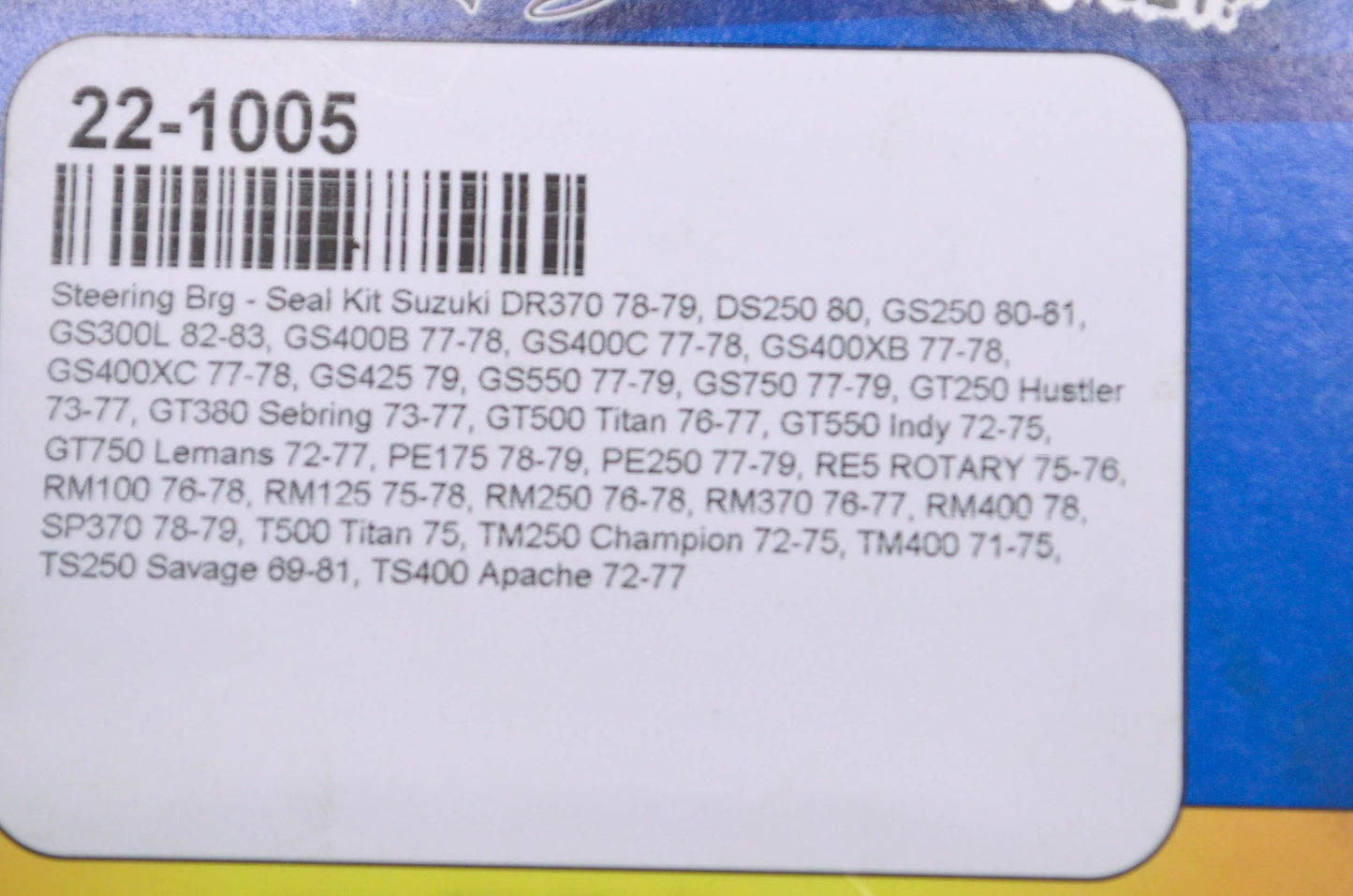 New All Balls Suzuki Steering Bearing Kit NOS