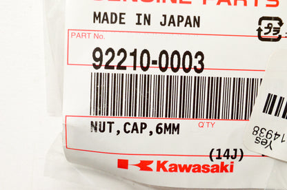 OEM Kawasaki 92210-0003 Nut NOS