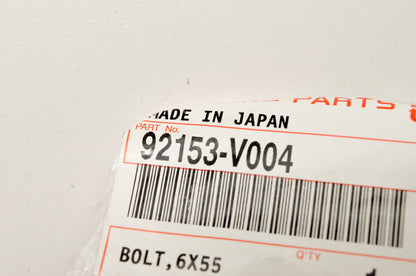 OEM Kawasaki 92153-V004 6X55 Bolt NOS