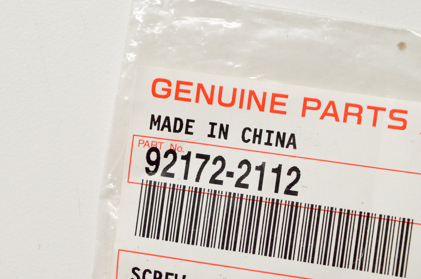 OEM Kawasaki 92172-2112 Screw NOS