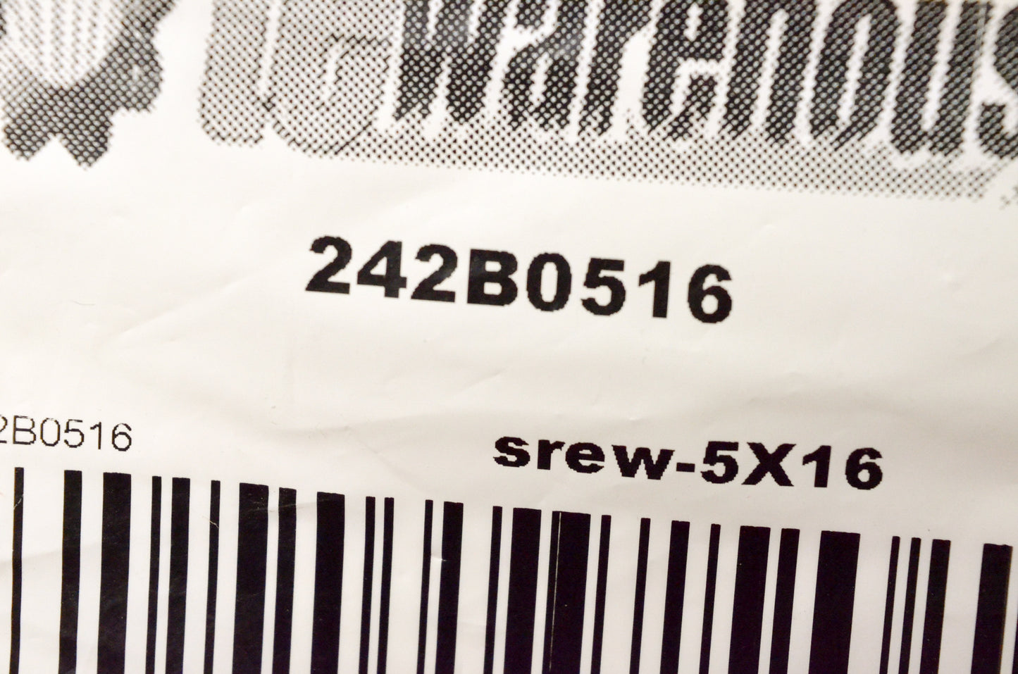 Tewarehouse 242B0516 5x16 Screw NOS
