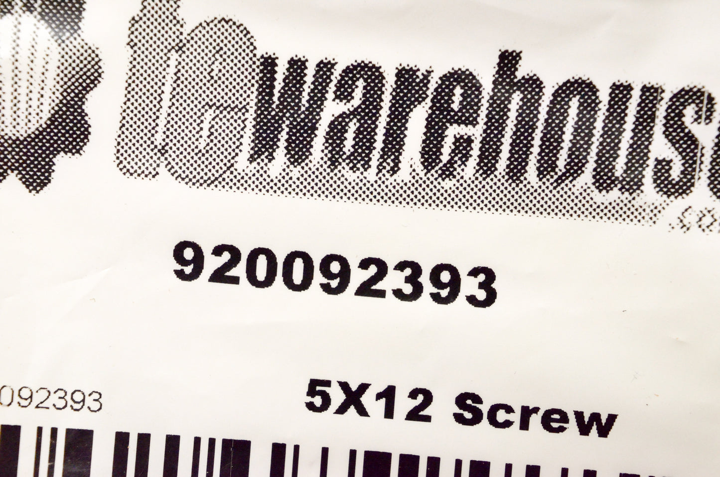 Tewarehouse 92009-2393 5x12 Screw NOS