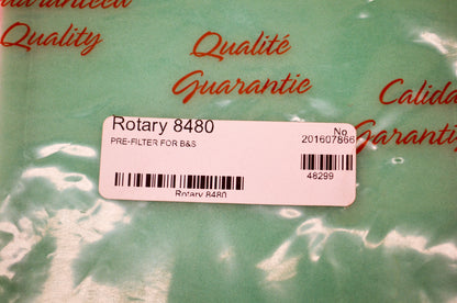 Rotary 19-8480, 805267 Pre Filter NOS