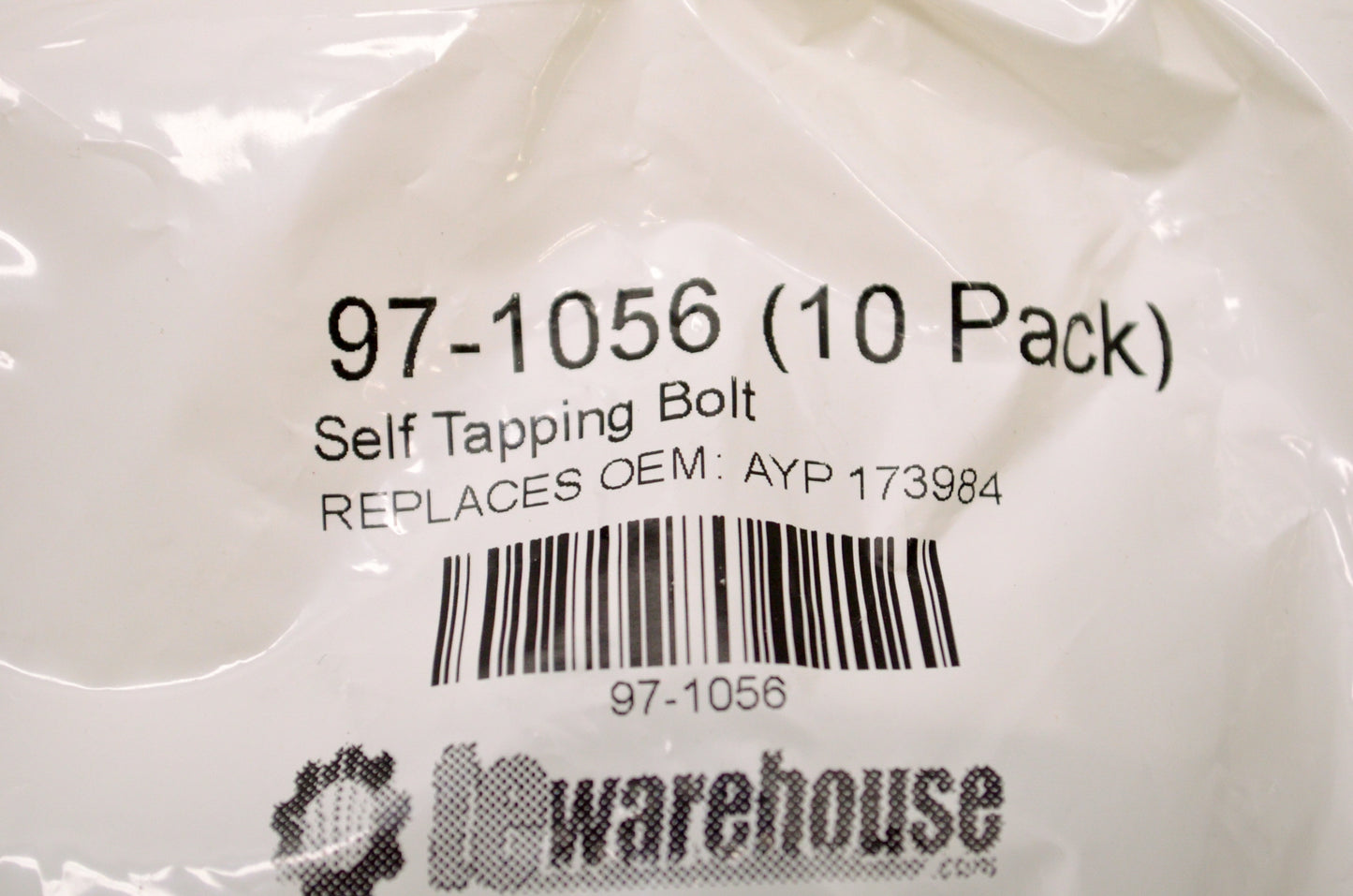 Aftermarket 97-1056, AYP173984 Self Tapping Bolt QTY 10 NOS