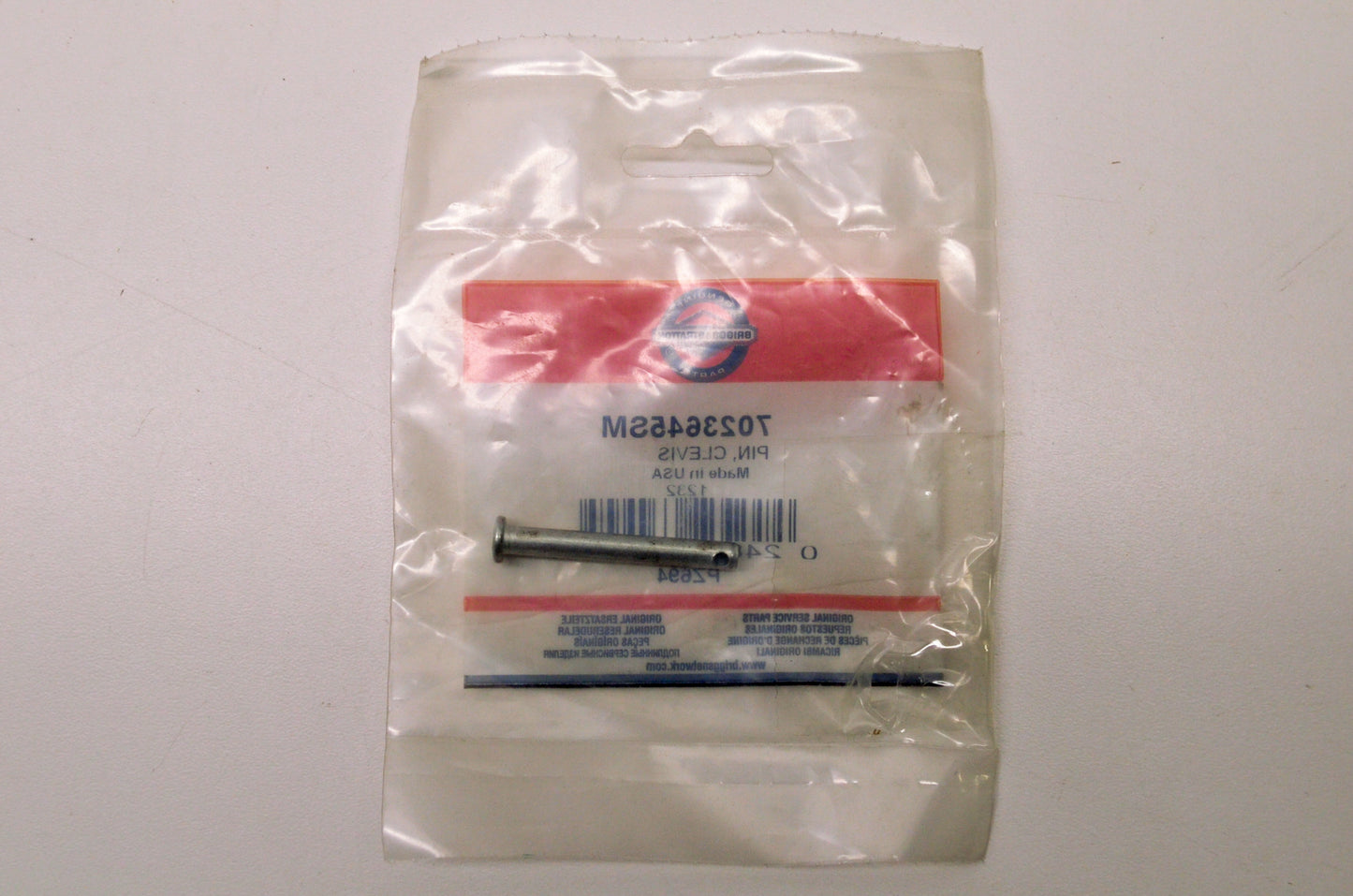 OEM Briggs & Stratton 7023645SM, PZ694 Clevis Pin NOS