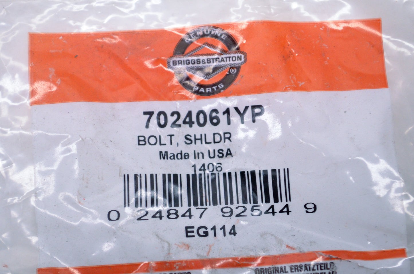 OEM Briggs & Stratton 7024061YP Shoulder Bolt NOS