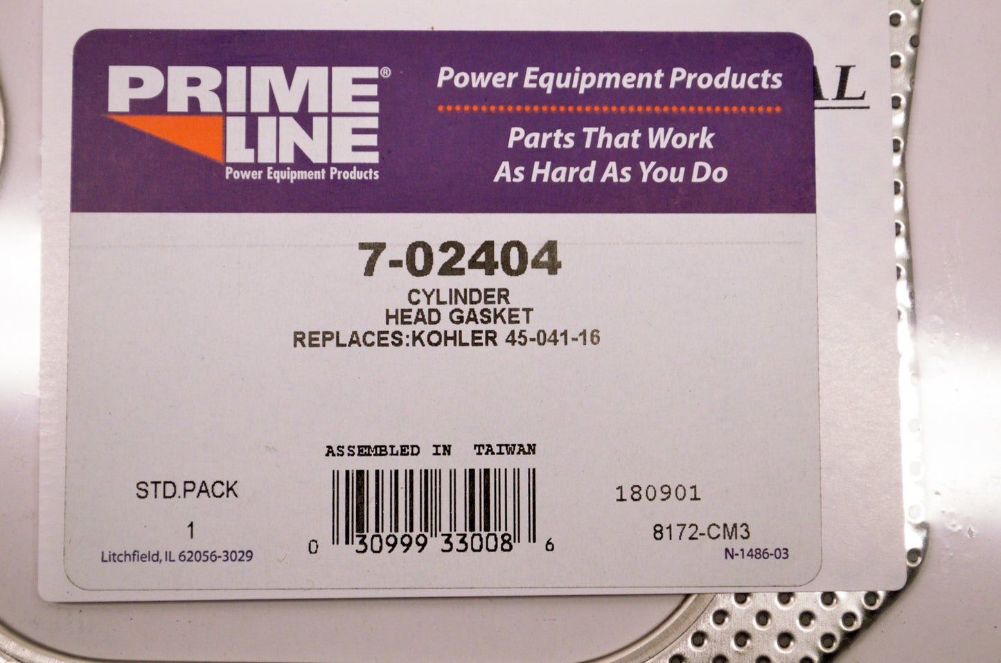 Prime Line 7-02404, 45-041-16 Cylinder Head Gasket NOS