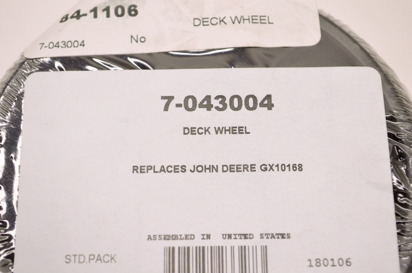 Prime Line 7-043004, GX10168 Deck Wheel NOS