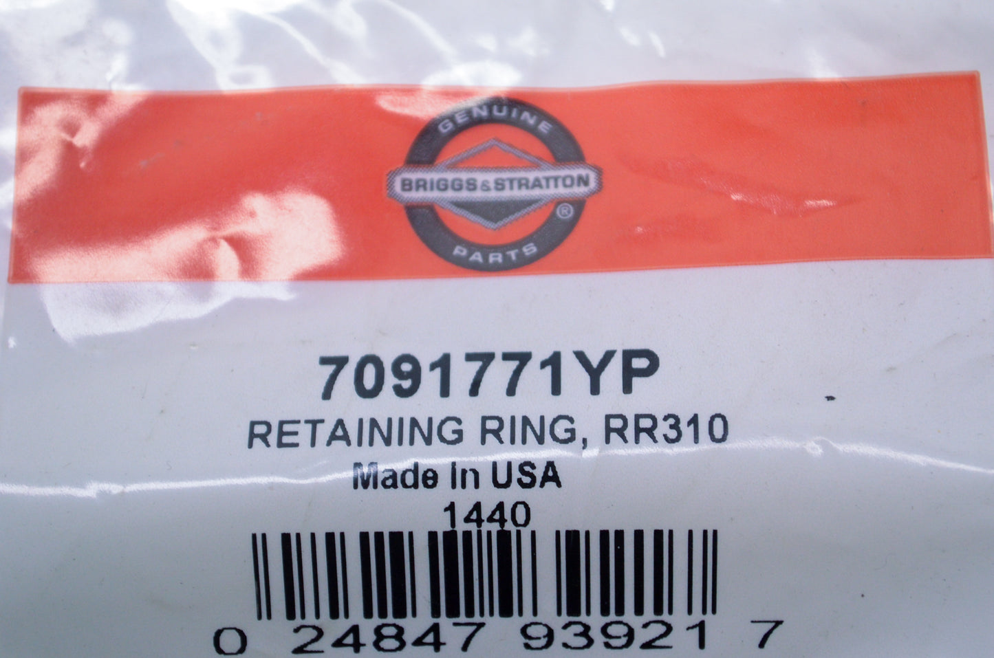 OEM Briggs & Stratton 7091771YP RR310 Retaining Ring NOS