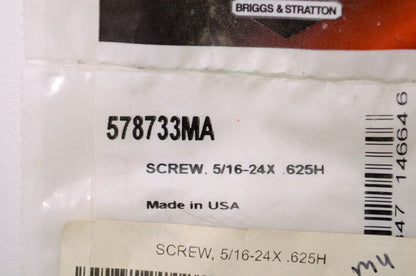 OEM Briggs & Stratton 578733MA 5/16-24 x .625 H Screw NOS