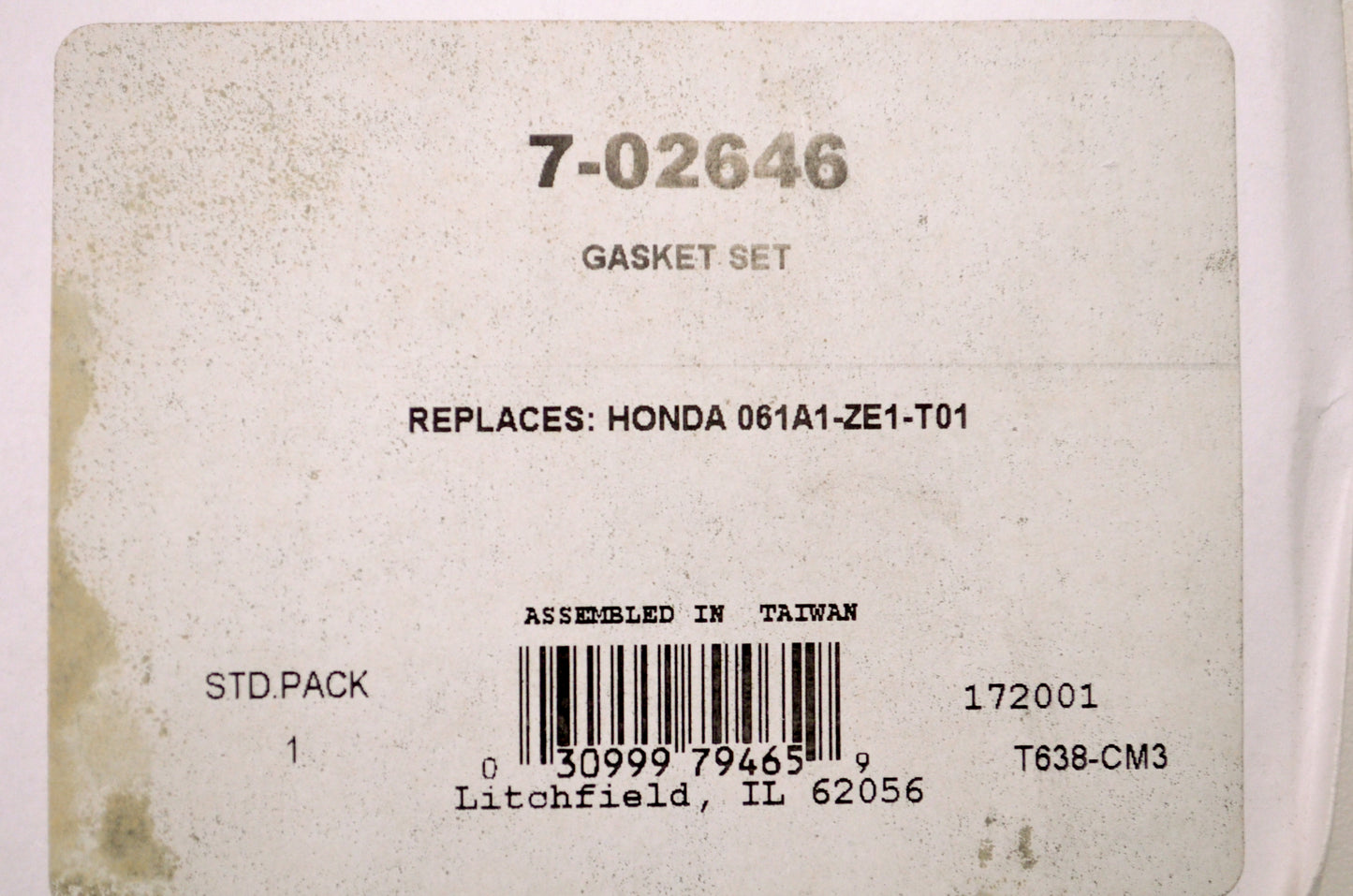 Prime Line 7-02646, 061A1-ZE1-T01 Gasket Kit NOS
