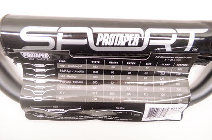 ProTaper 02-1147 Black Aluminum ATV Handlebar NOS
