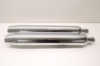 OEM Harley-Davidson 65538-95A, 65539-95A Chrome Exhaust Mufflers Pair