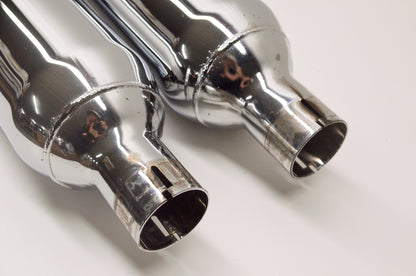OEM Harley-Davidson 65538-95A, 65539-95A Chrome Exhaust Mufflers Pair