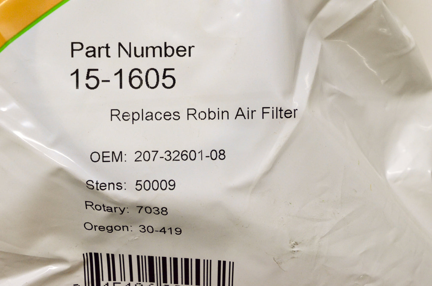 Dealer's Choice 15-1605, 207-32601-08, 50009 Air Filter NOS