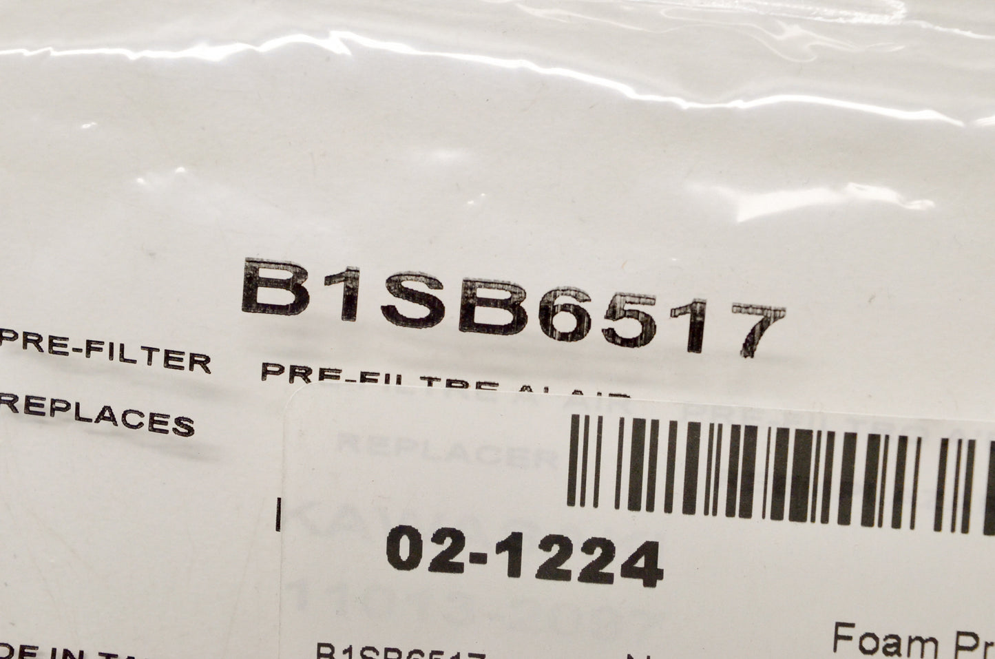 Aftermarket B1SB6517, 11013-2067 Foam Pre-Filter NOS