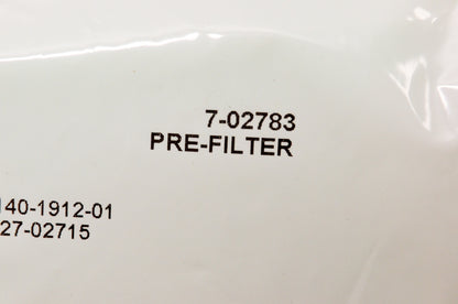 Aftermarket 7-02783, 140-1912-01, 02-1225 Pre-Filter NOS