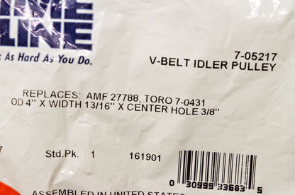 Prime Line 7-05217, 27788, 7-0431 V Belt Idler Pulley NOS