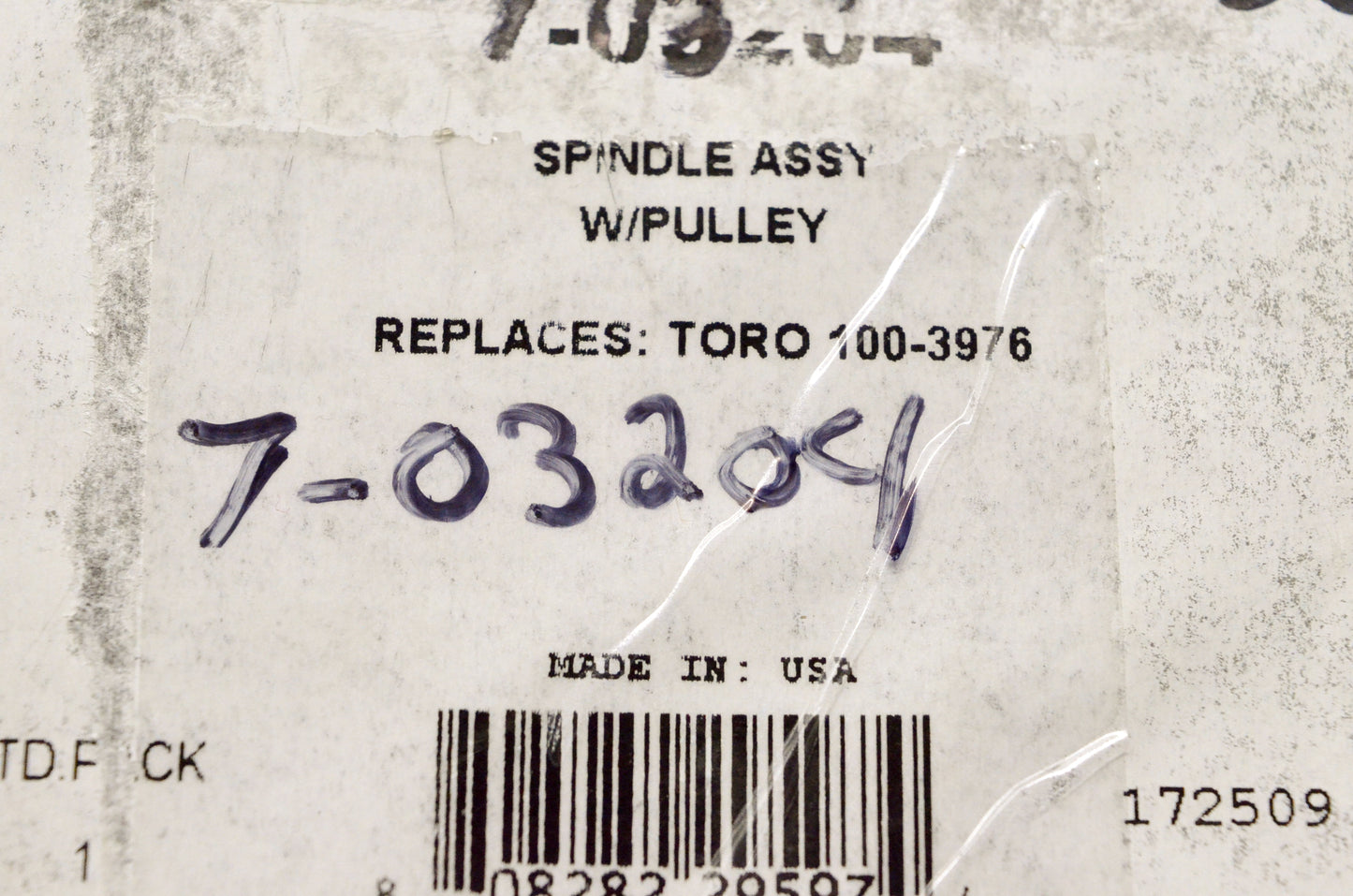 Prime Line 7-03204 Spindle Assembly w/ Pulley NOS