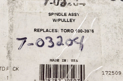 Prime Line 7-03204 Spindle Assembly w/ Pulley NOS