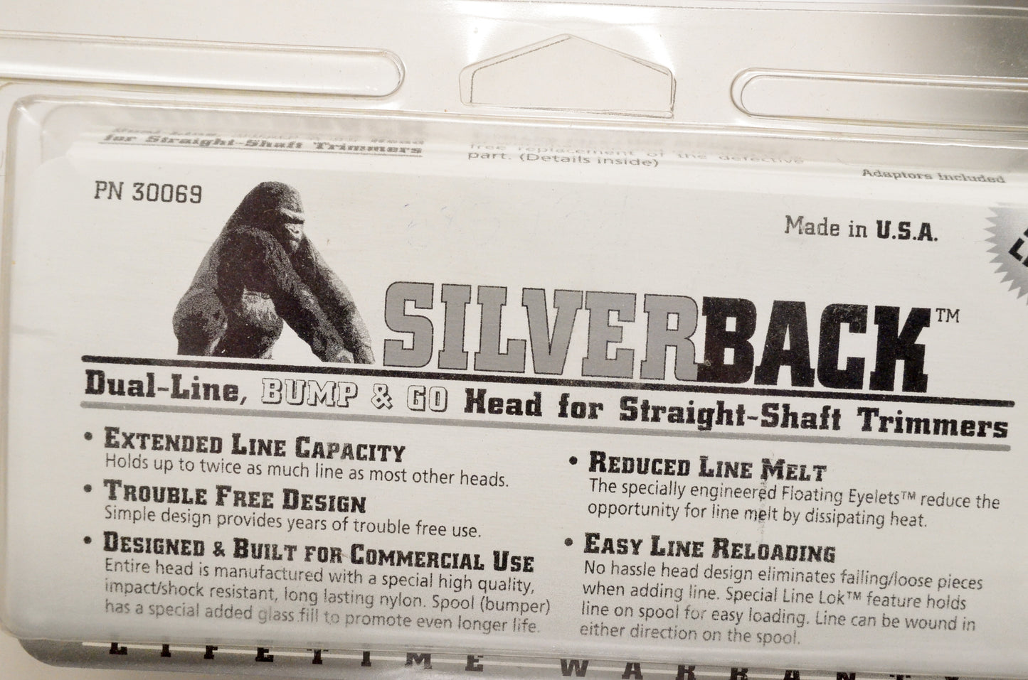 Bump Feed Trimmer Head SilverBack 6' NOS