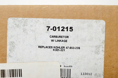 Prime Line 7-01215, 47-853-23S Carburetor w/ Linkage NOS