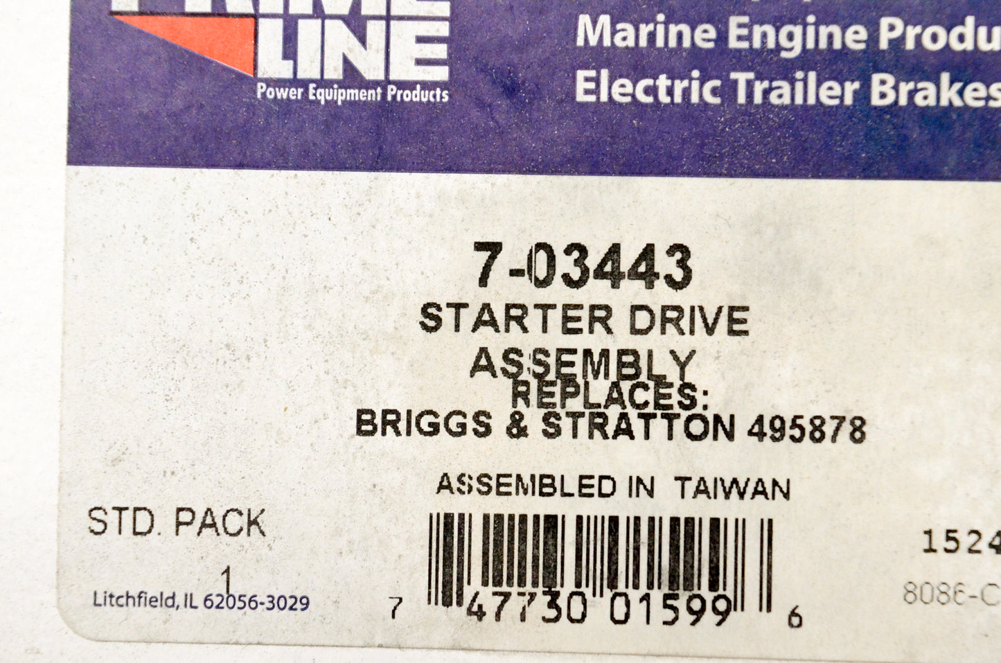 Prime Line 7-03443 Starter Drive NOS