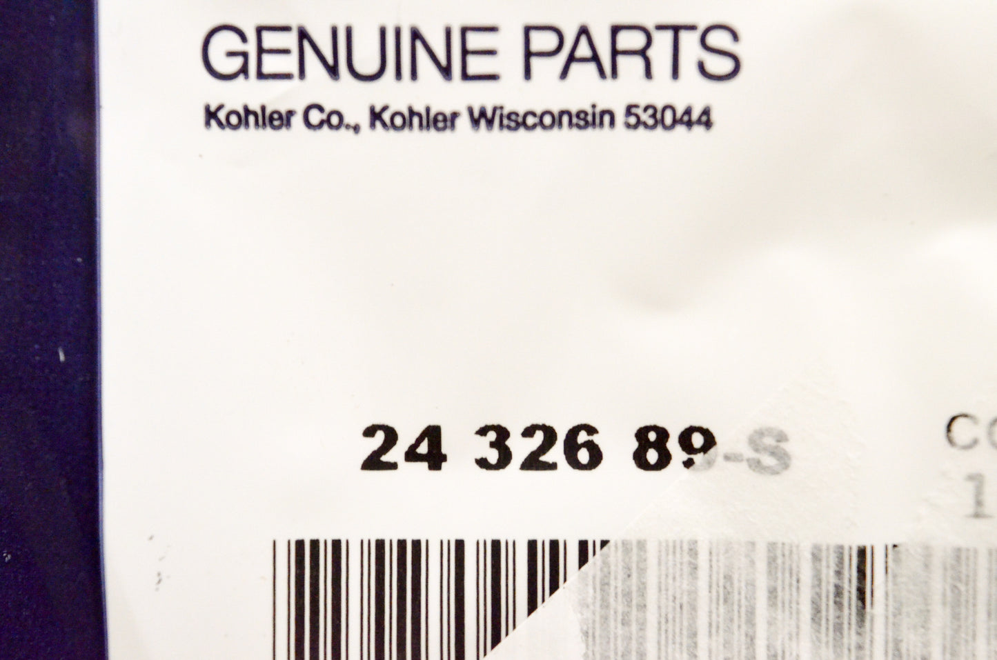 Kohler 24 326 89-S Breather Hose NOS