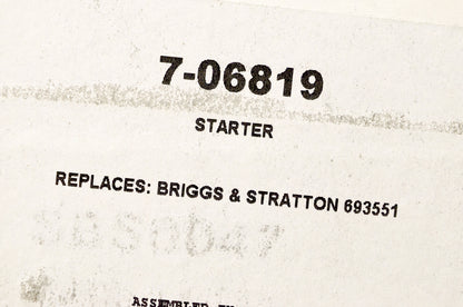 Aftermarket 7-06819 Electric Starter NOS