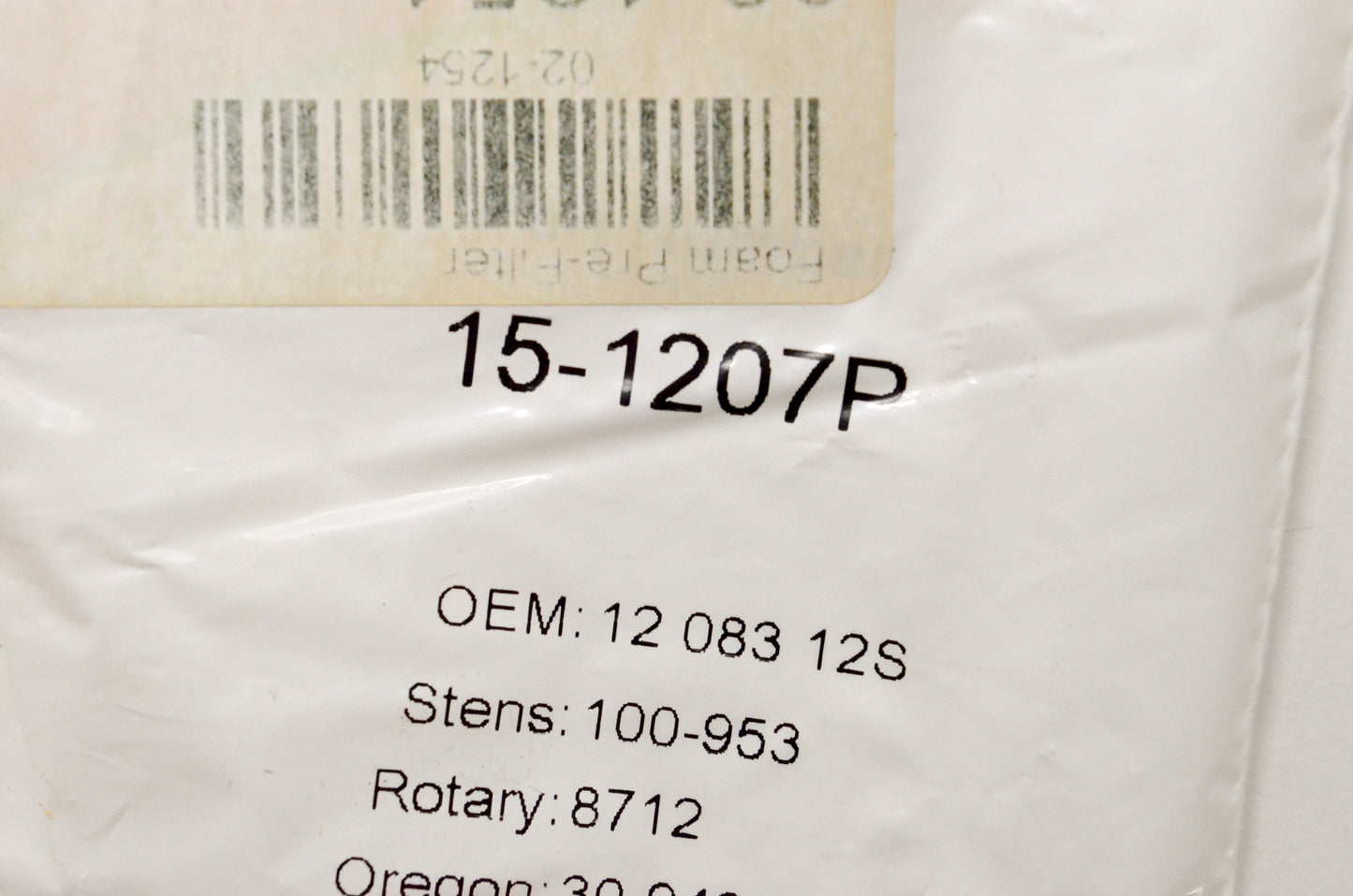 Dealer's Choice 15-1207P, 12 083 12S, 30-943 Foam Pre-Filter Qty 2 NOS