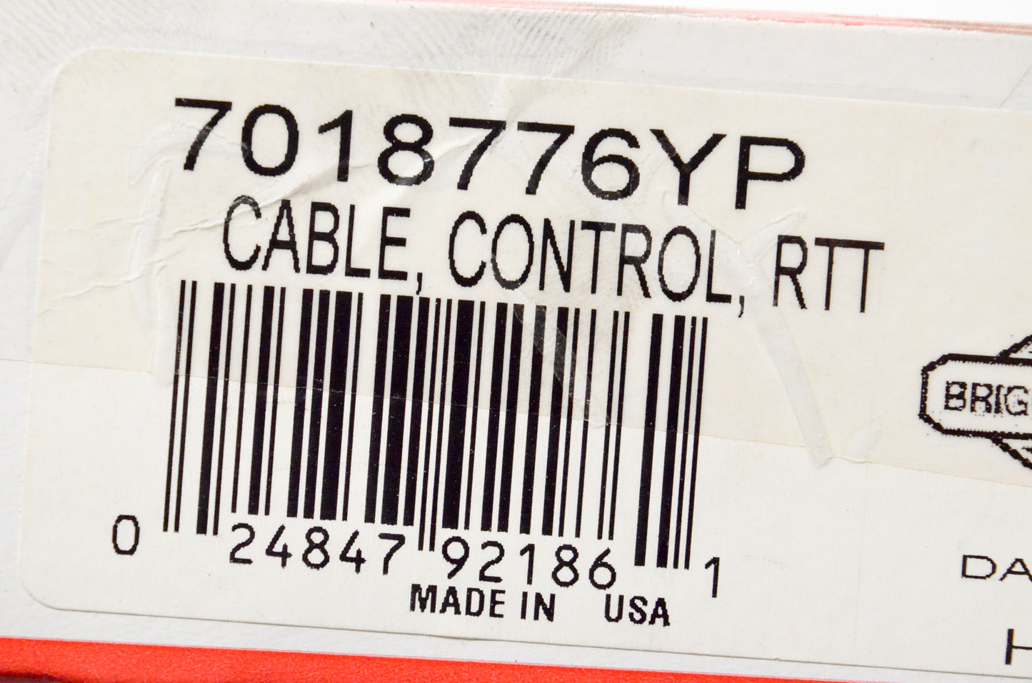RTT Control Cable NOS