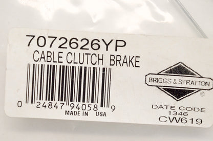 Briggs&Stratton 7072626YP Clutch Brake Cable NOS