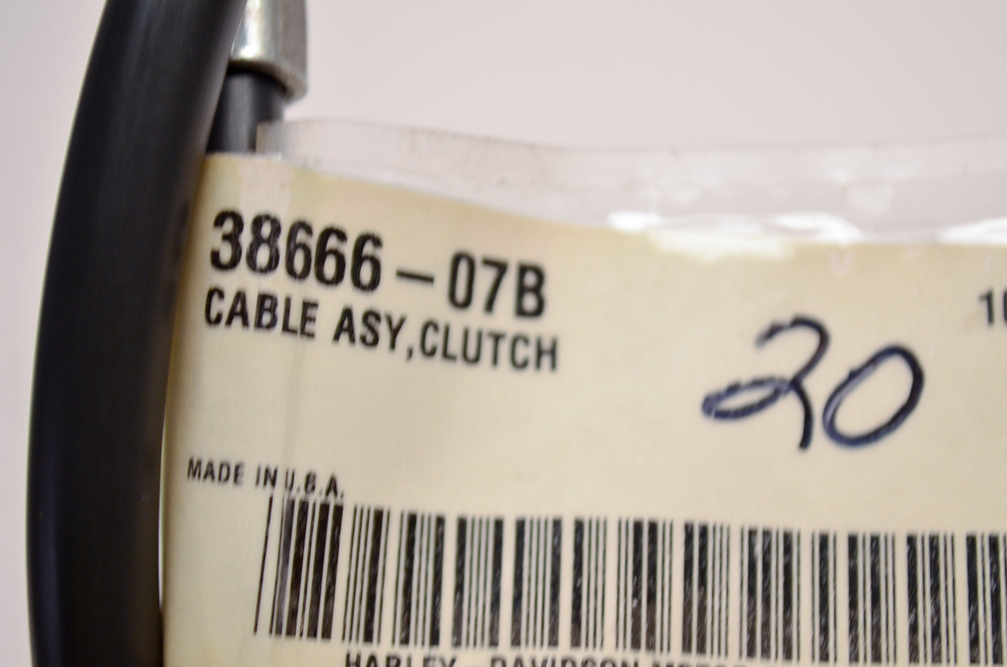 Clutch Cable Assembly NOS