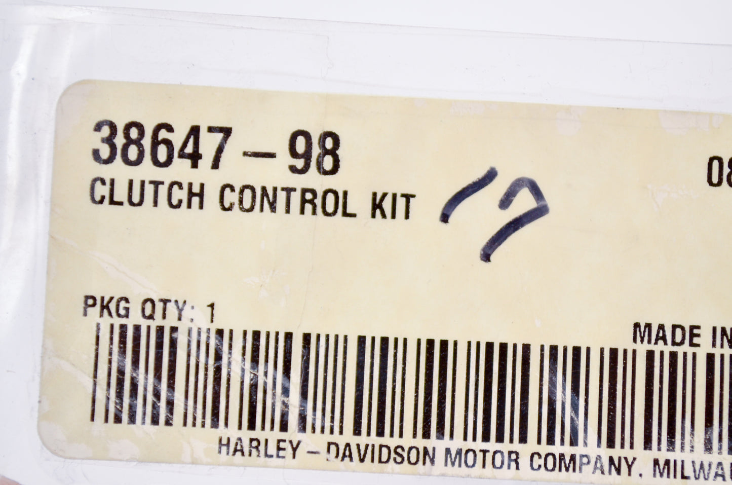 OEM Harley-Davidson 38647-98 Clutch Control Kit NOS