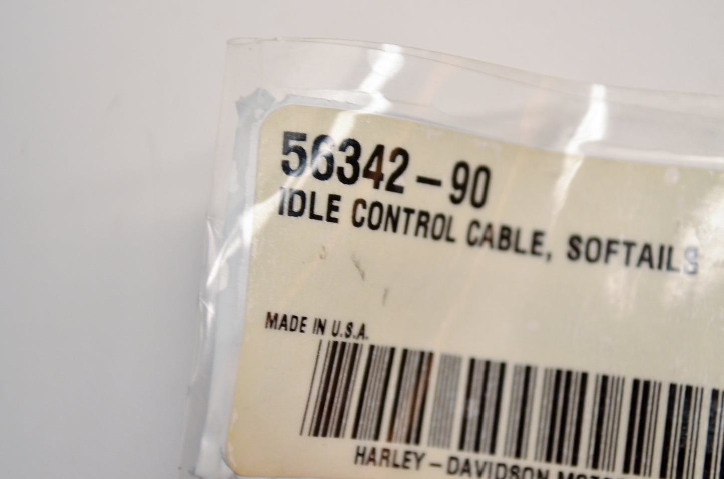 OEM Harley-Davidson 56342-90 Idle Control Cable NOS