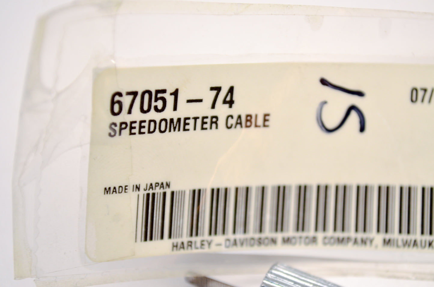 OEM Harley-Davidson 67051-74 Speedometer Cable NOS