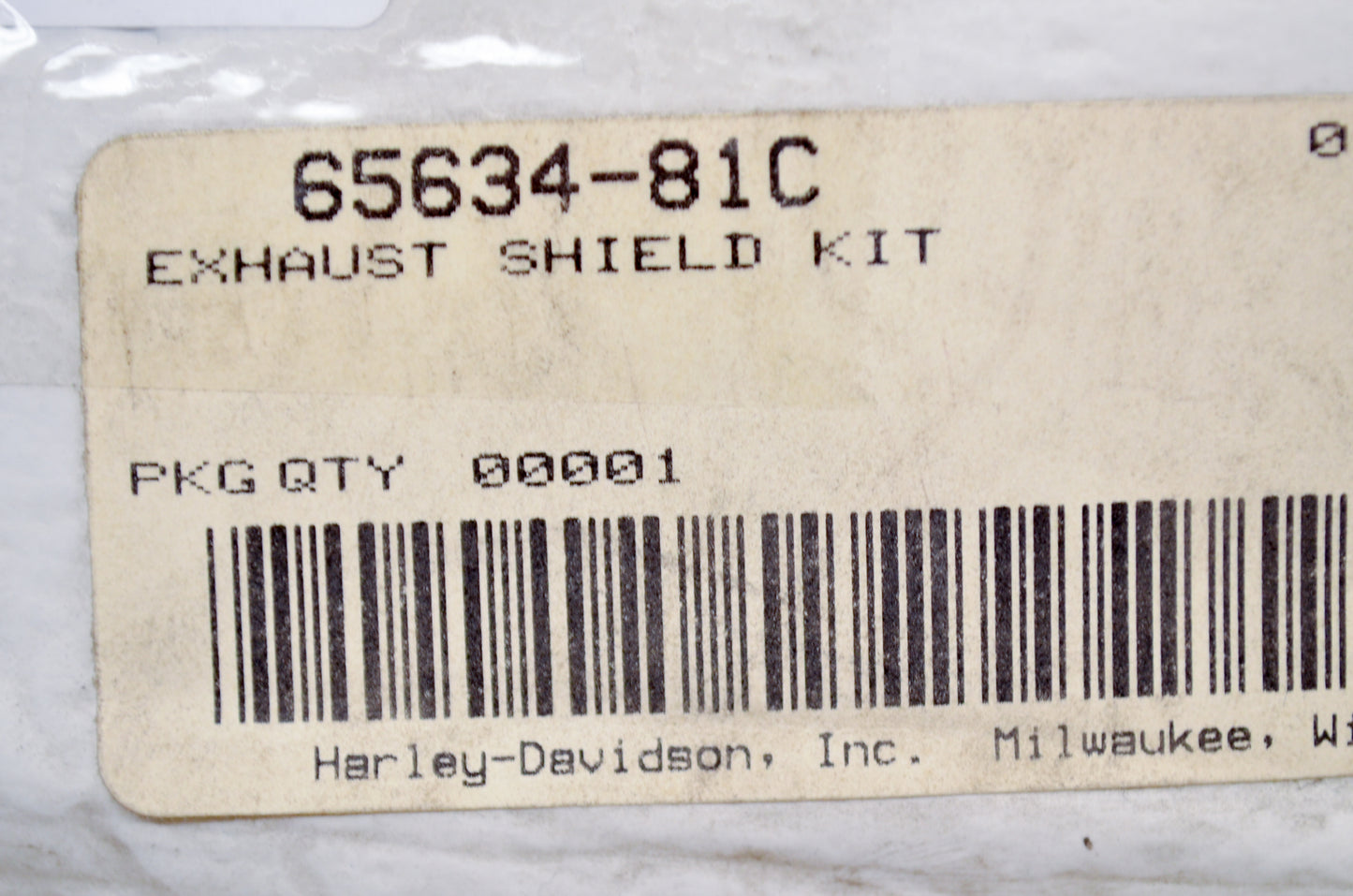OEM Harley-Davidson 65634-81C Heatshield Kit NOS