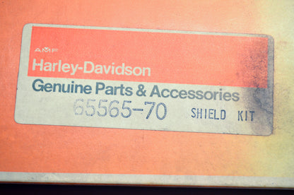 OEM Harley-Davidson 65565-70 Exhaust Pipe Front Shield Kit NOS