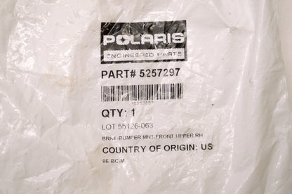 OEM Polaris 5257297 Right Upper Front Bumper Mount Bracket NOS