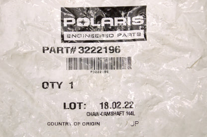 OEM Polaris 3222196 Camshaft Chain 144L NOS