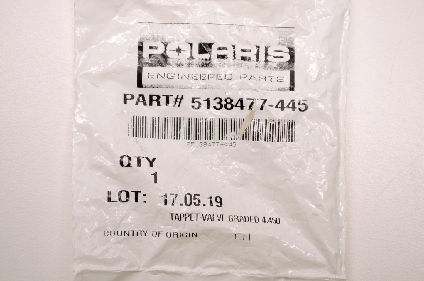 OEM Polaris 5138477-445 Valve Tappet Graded 4.450 NOS