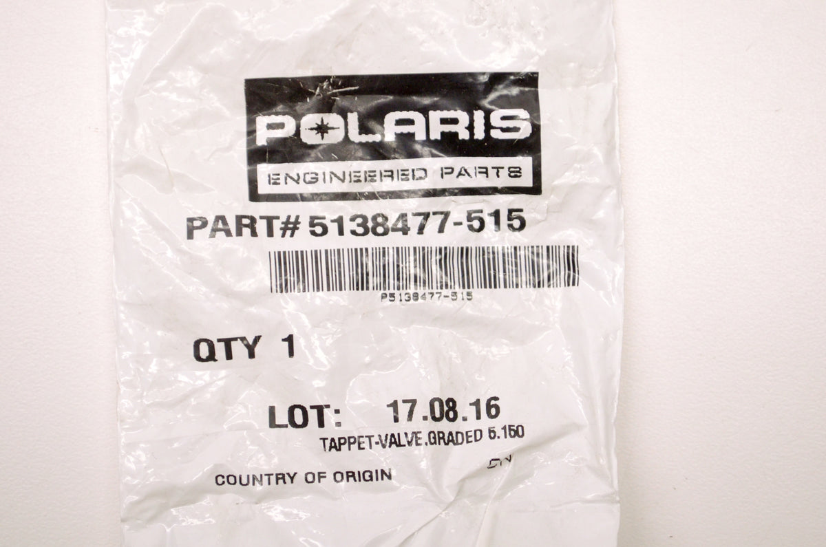 OEM Polaris 5138477-515 Valve Tappet Graded 5.150 NOS