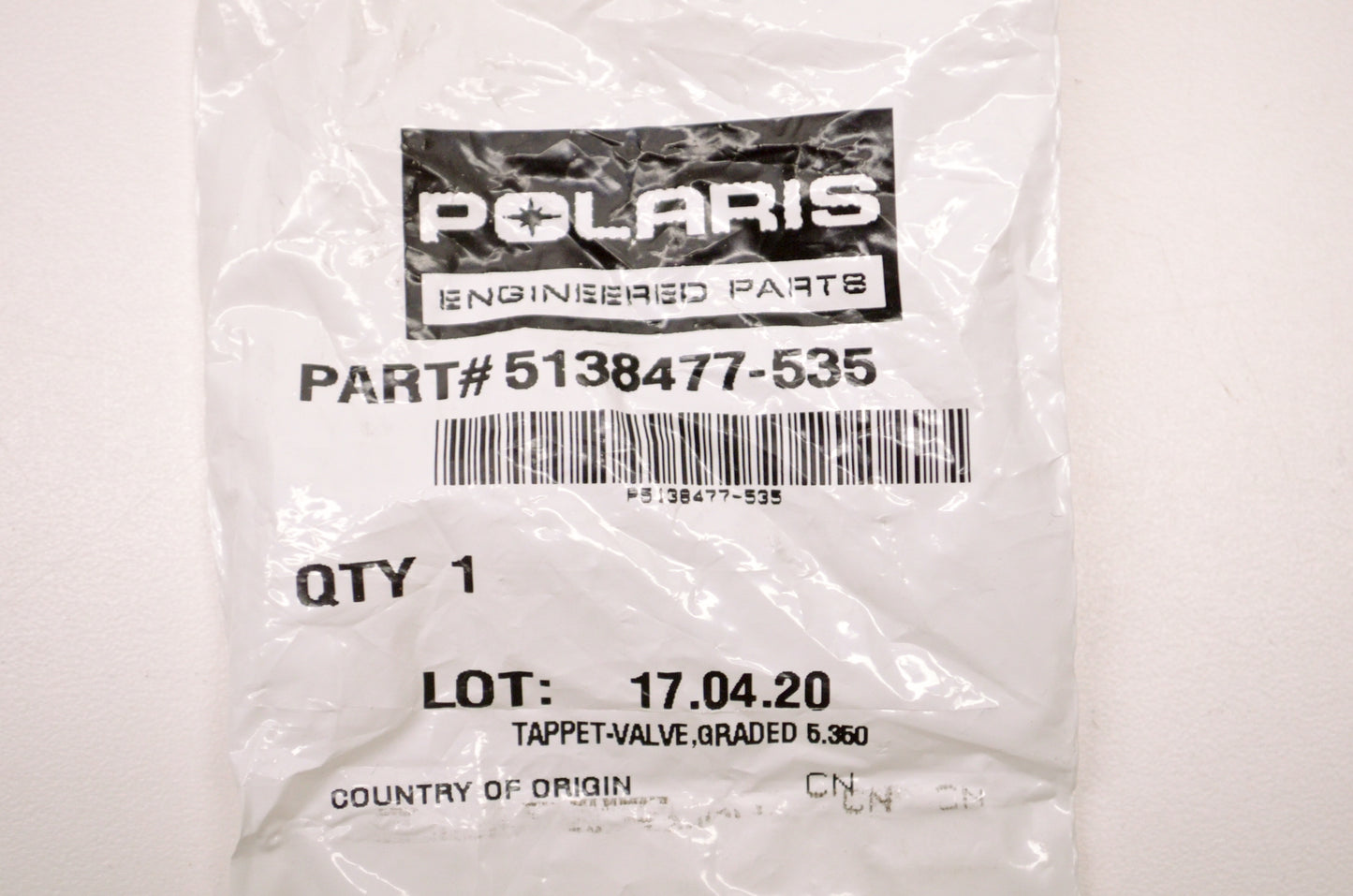 OEM Polaris 5138477-535 Valve Tappet Graded 5.350 NOS