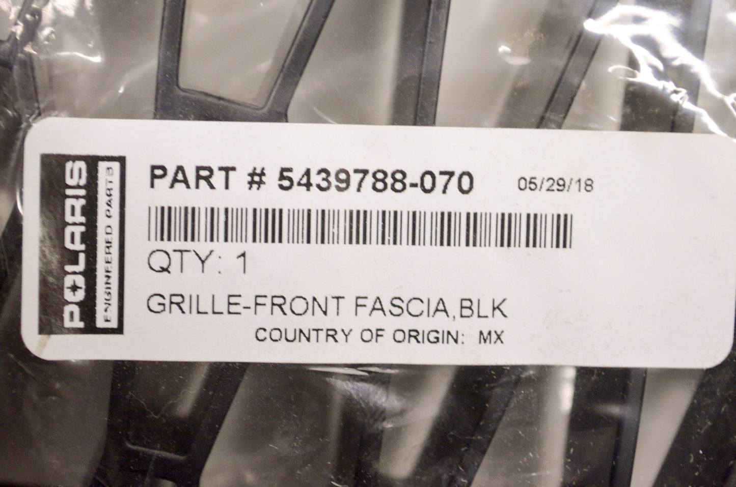 OEM Polaris 5439788-070 Black Front Fascia Grille NOS