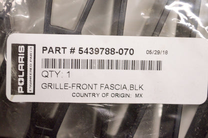 OEM Polaris 5439788-070 Black Front Fascia Grille NOS