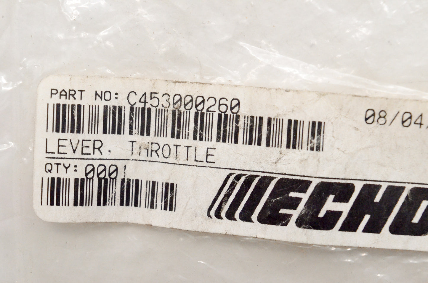 OEM Echo C453000260 Throttle Lever NOS
