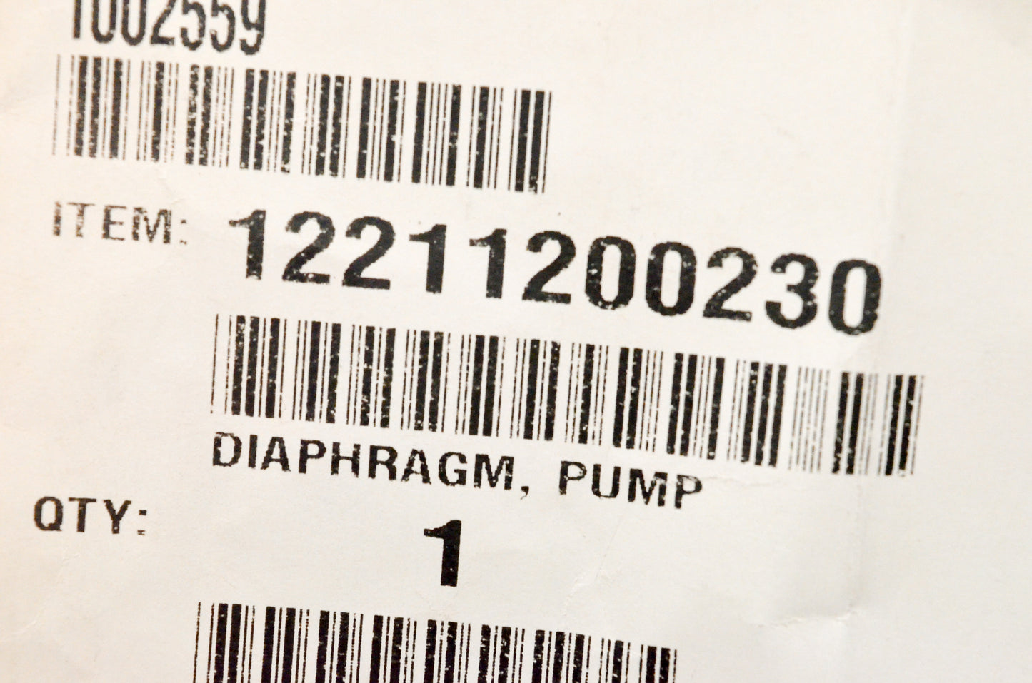 OEM Echo 12211200230 Pump Diaphragm NOS
