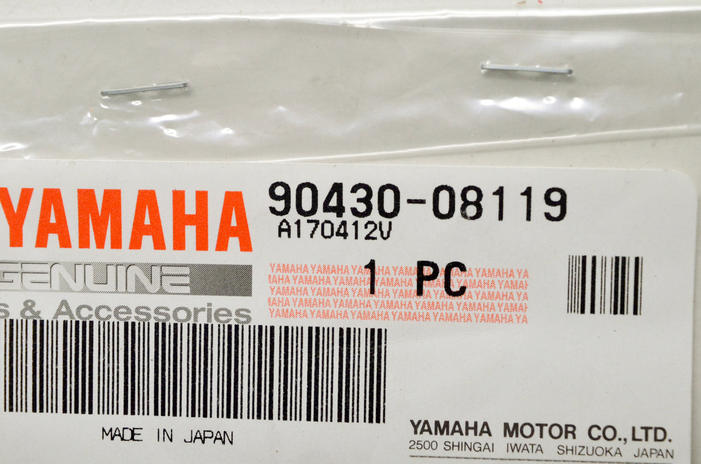 OEM Yamaha 90430-08119-00 Gasket Qty 2 NOS